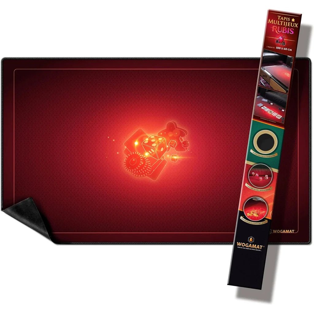 MTJ - Tapis Belote Prestige Classic Galonné - 60x60cm - Matière Jersey Néoprène - Fabrication Française (Bordeaux MTJ - Tapis Belote Prestige Classic Galonné - 60x60cm - Matière Jersey Néoprène - Fabrication Française (Bordeaux