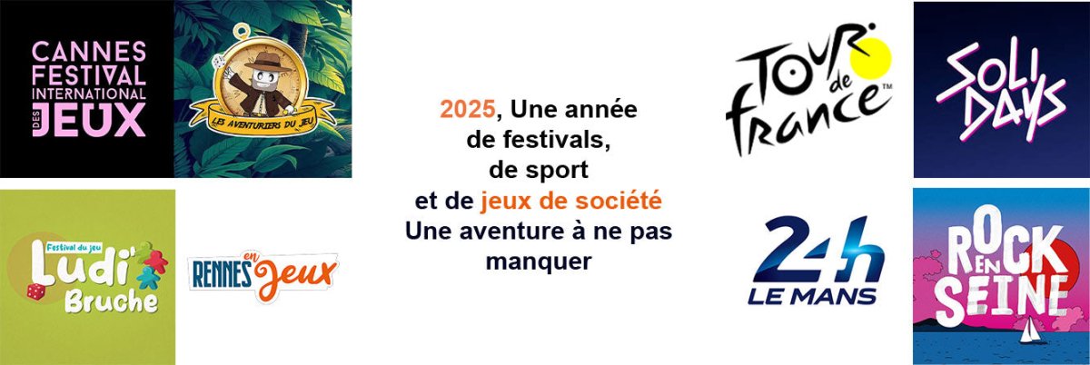 2025, Une année de festivals, de sport et de jeux de société : Une aventure à ne pas manquer - L'Atelier des Jeux