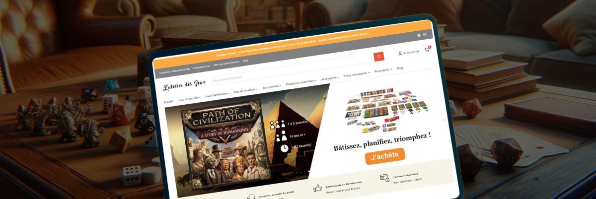 Découvrez notre boutique de jeux de société - Votre destination pour les meilleurs jeux - L'Atelier des Jeux
