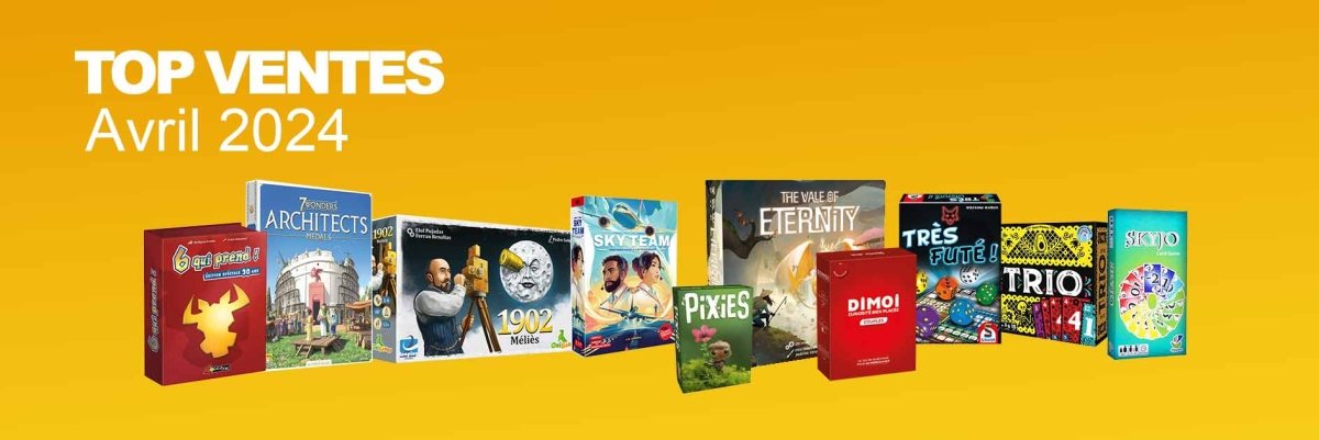 Les meilleures ventes de jeux de société d'avril : notre sélection - L'Atelier des Jeux