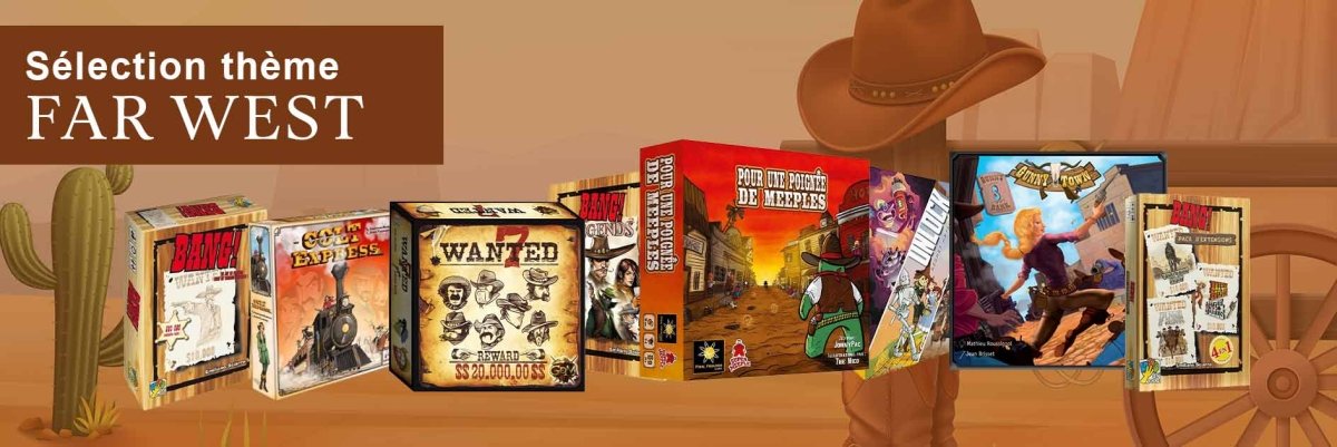 Sélection des jeux de société autour du Far West :  les jeux qui font mouche ! - L'Atelier des Jeux