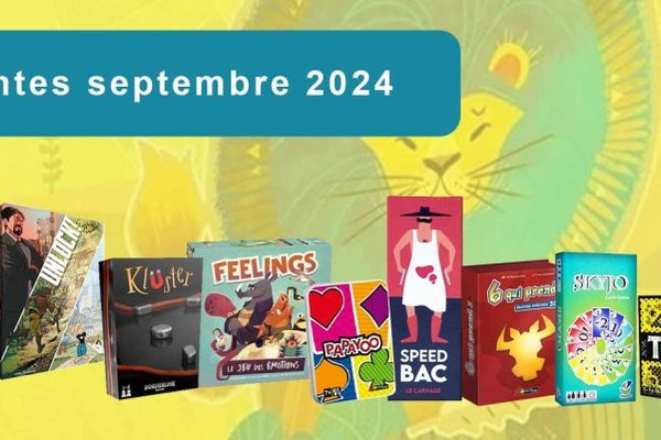 Top 10 des jeux de société les plus vendus en septembre 2024 - L'Atelier des Jeux
