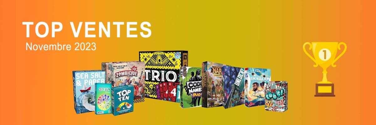 Top vente jeux de société du mois de novembre : Votre guide ludique et amusant! - L'Atelier des Jeux