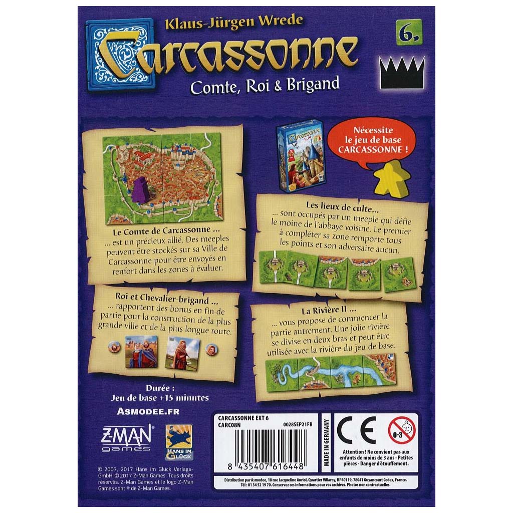 Carcassonne - Extension 6 : Comte, Roi et brigand_Jeu - de - société