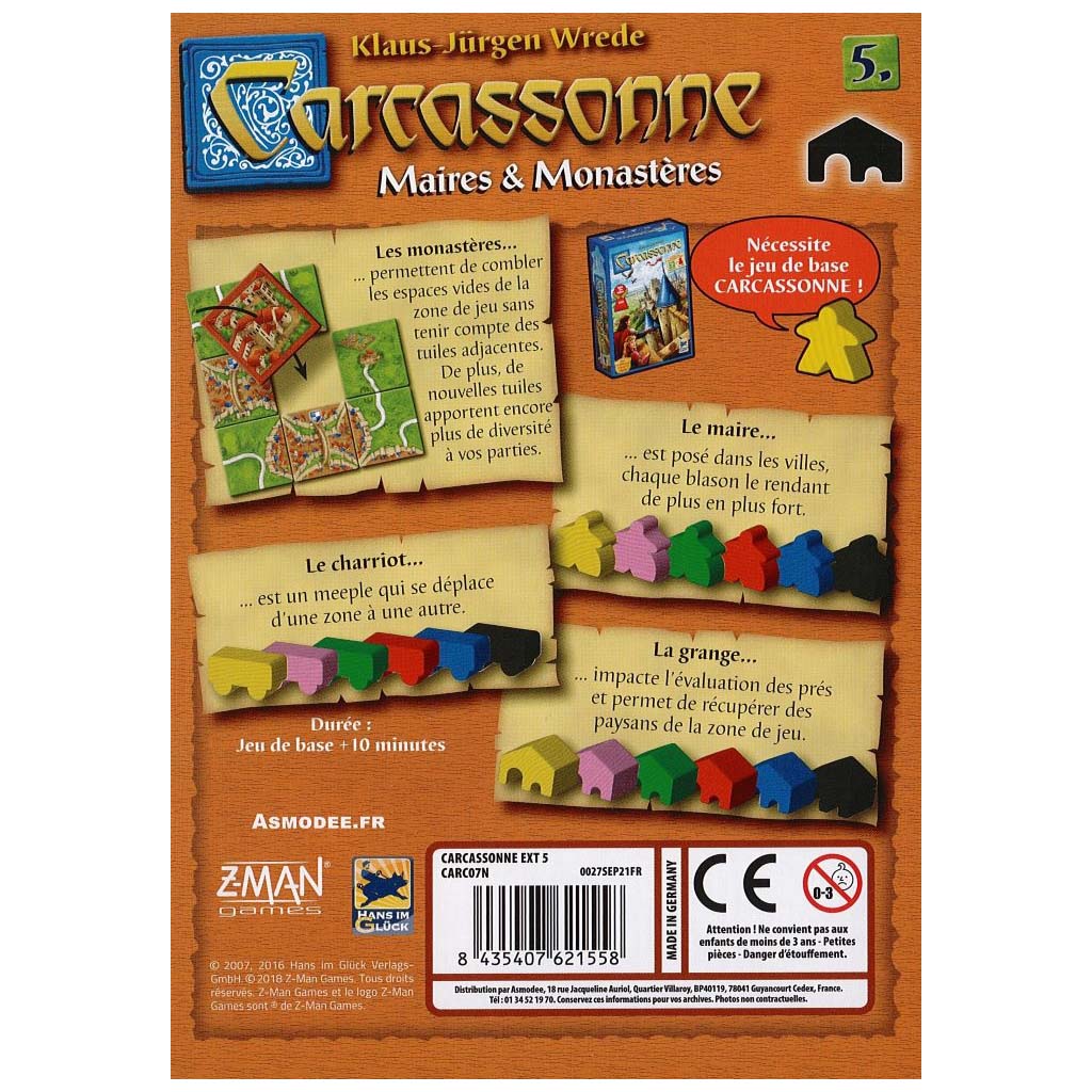 Carcassonne - Maires et Monastères_Jeu - de - société