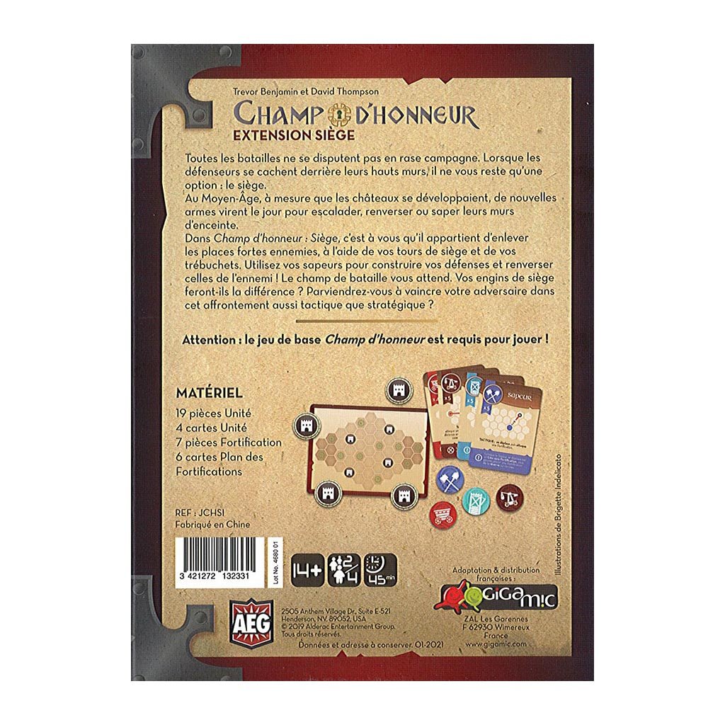 Champ D'Honneur - Siège_Jeu - de - société