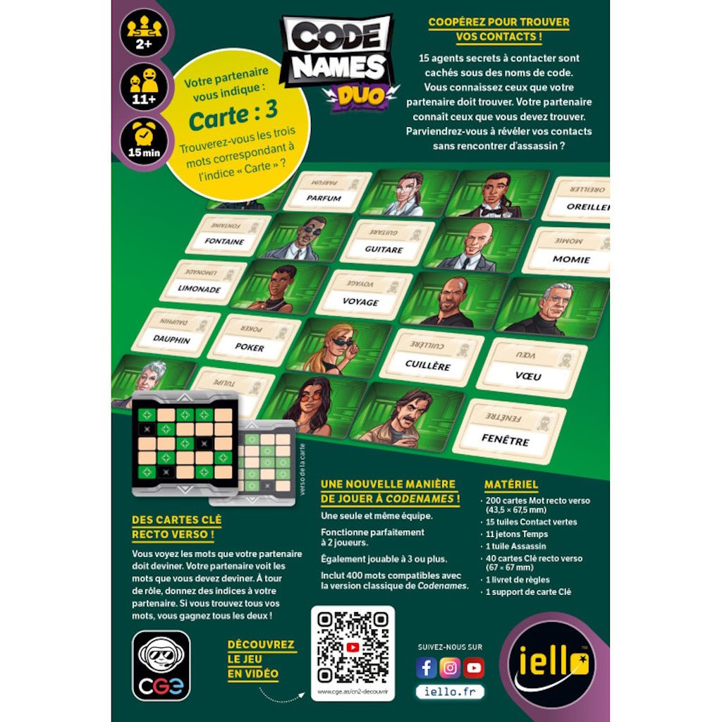Codenames Duo (Edition 2025) - Jeu de Société - L'Atelier des Jeux