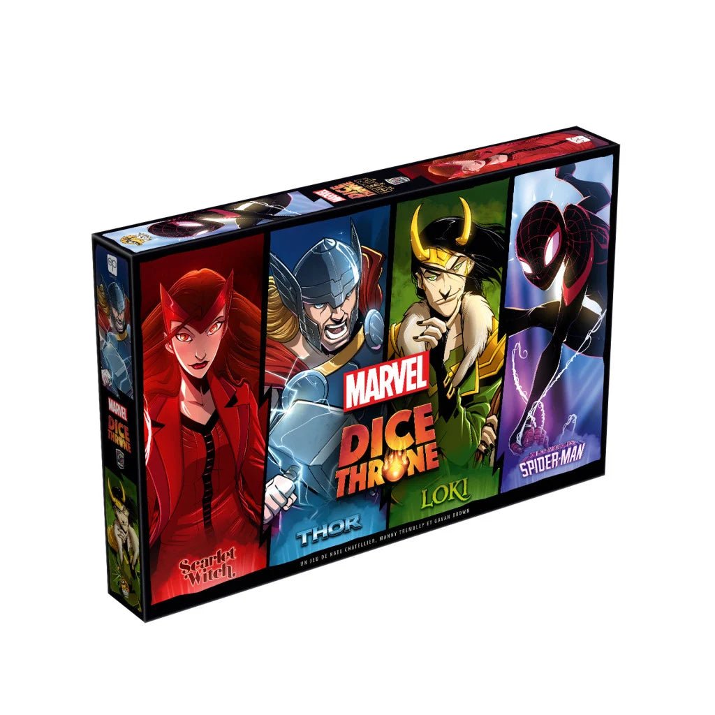 Dice Throne Marvel : Scarlet Witch - Thor - Loki - Spiderman Miles Morales_Jeu - de - société