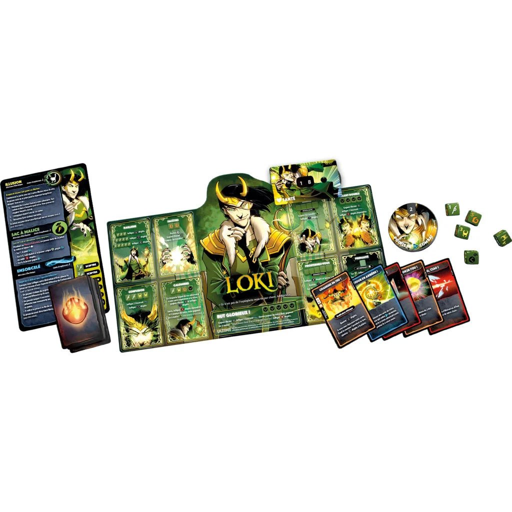 Dice Throne Marvel : Scarlet Witch - Thor - Loki - Spiderman Miles Morales_Jeu - de - société