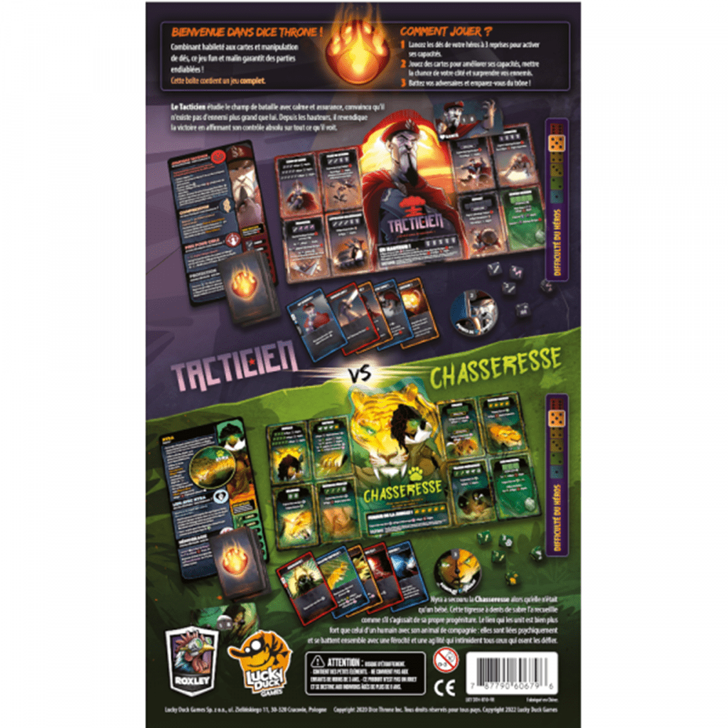 Dice Throne S2 - Tacticien vs Chasseresse_Jeu - de - société