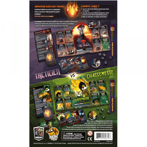 Dice Throne S2 - Tacticien vs Chasseresse_Jeu - de - société