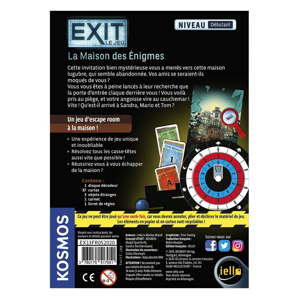 Exit : La Maison Des Enigmes_Jeu - de - société