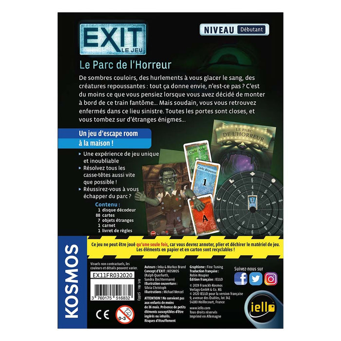 Exit : Le Parc De L'Horreur_Jeu - de - société
