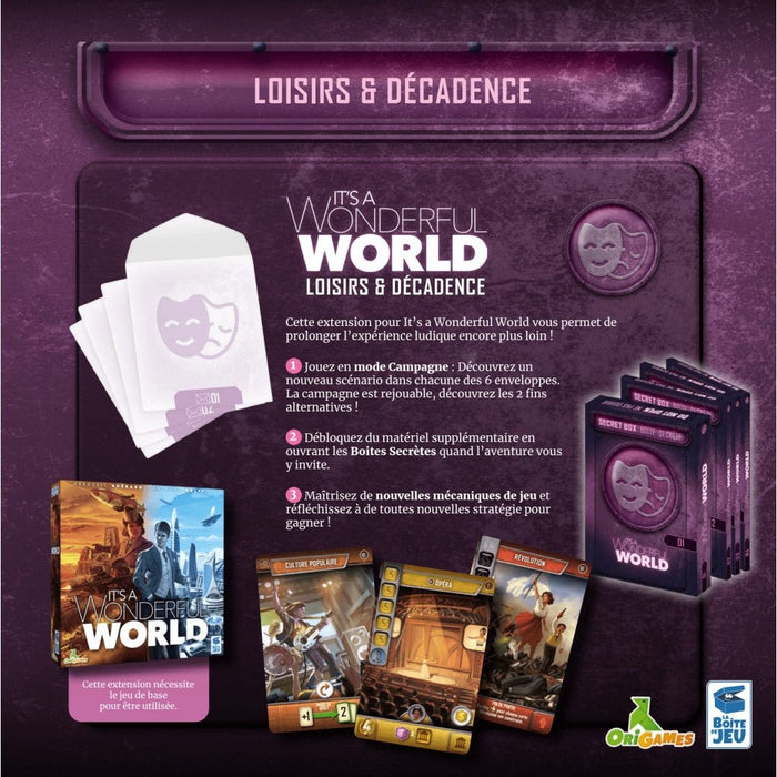 It's A Wonderful World - Extension Loisirs et Decadence_Jeu - de - société