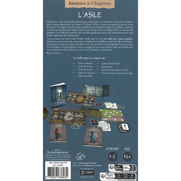 L'asile - Livre Jeu Solo_Jeu - de - société