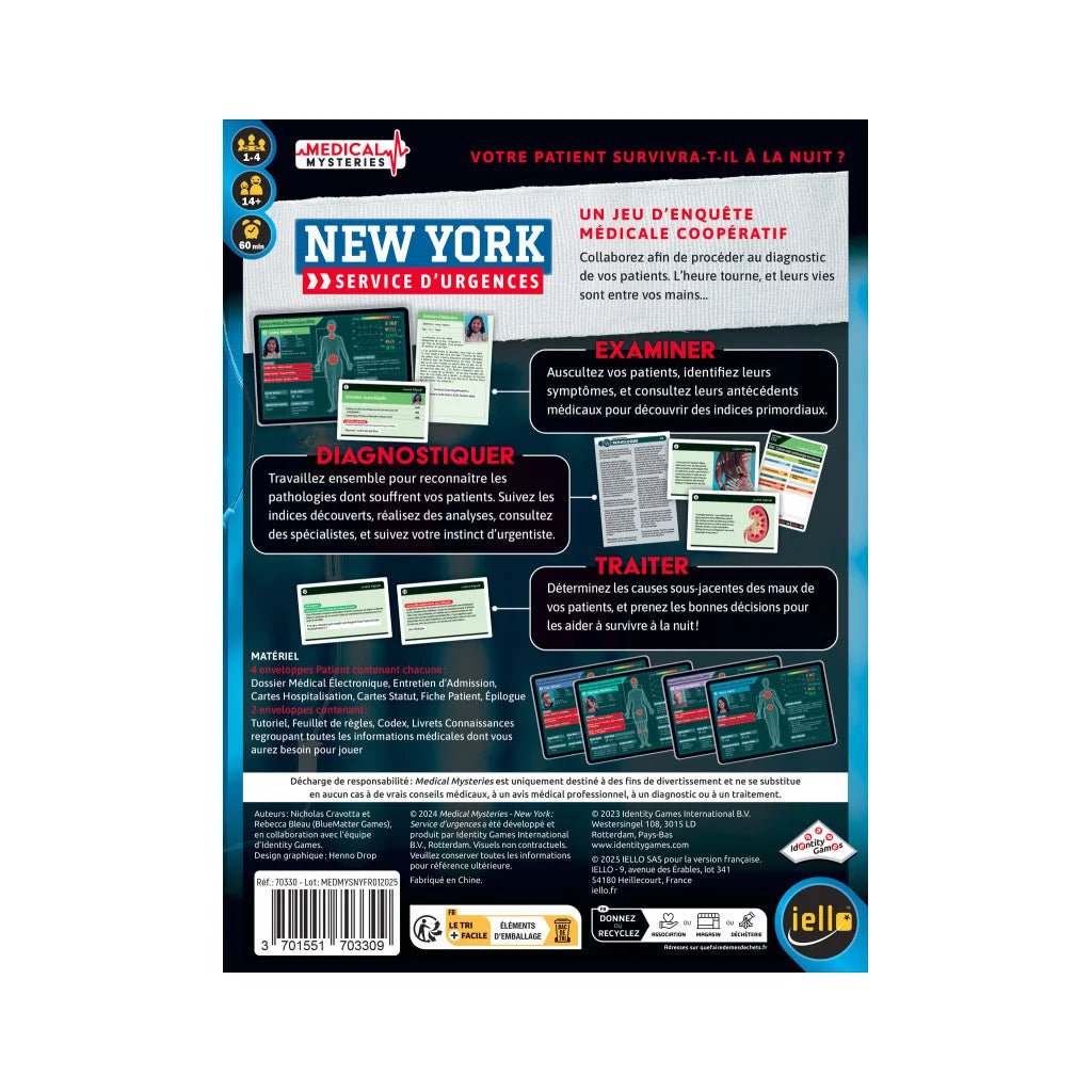 Medical Mysteries - New - York Service d'Urgences_Jeu - de - société