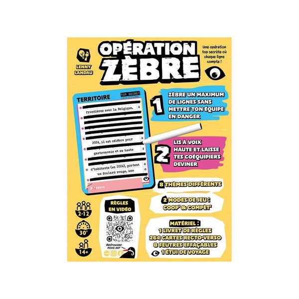 Opération Zèbre_Jeu - de - société