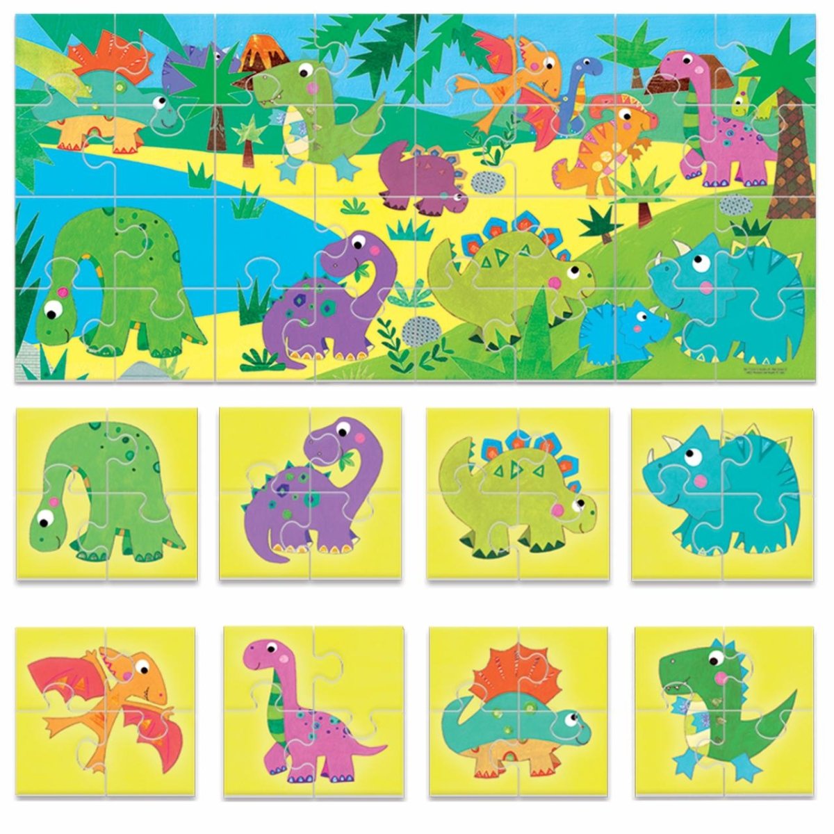 Puzzle 8+1 Dinosaurs_Jeu - de - société