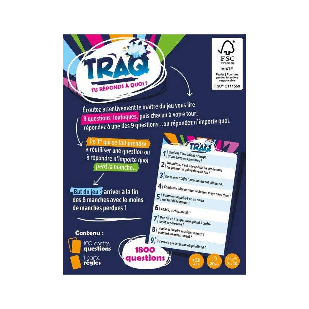 TRAQ - Tu réponds à quoi ?_Jeu - de - société