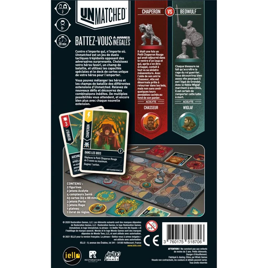 Unmatched : Petit Chaperon Rouge vs Beowulf_Jeu - de - société