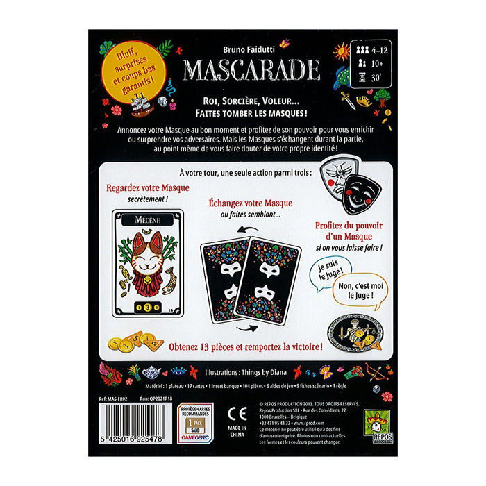 Mascarade - Jeu de Société - L'Atelier des Jeux