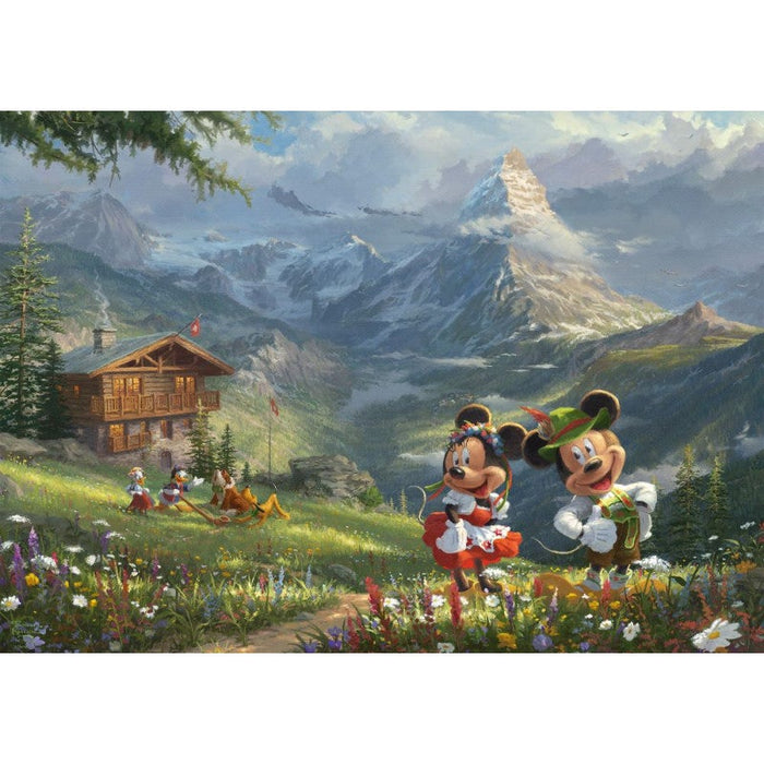 Boîte abîmée - Puzzle Disney - Mickey Et Minnie Dans Les Alpes_Jeu-de-société