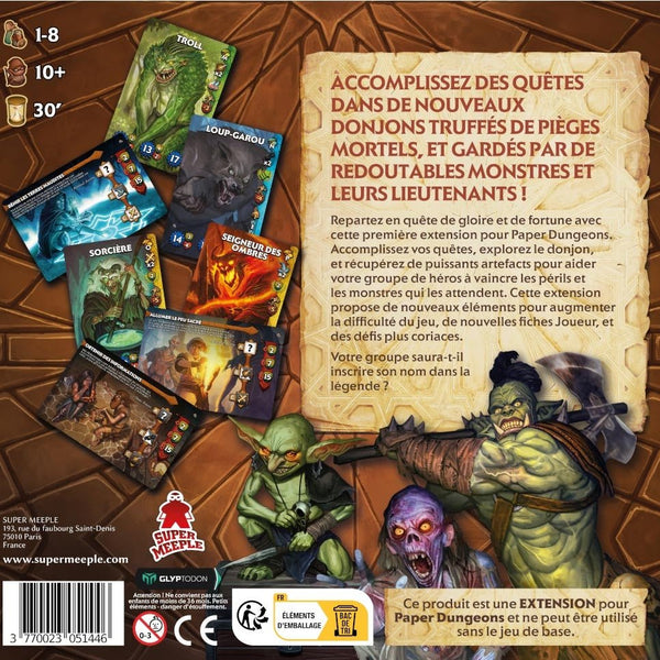 Paper Dungeons - Ext. Side Quest_Jeu-de-société