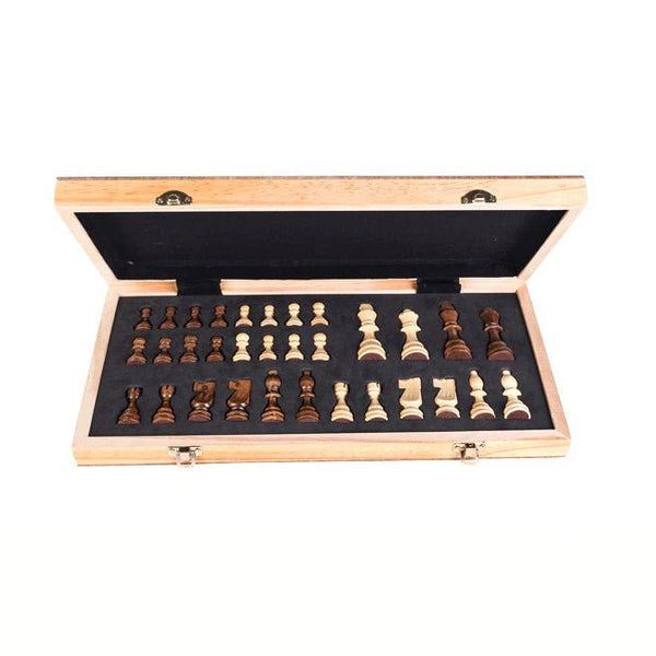Jeux d'échecs en bois coffret pliable - 40 cm_Jeu-de-société