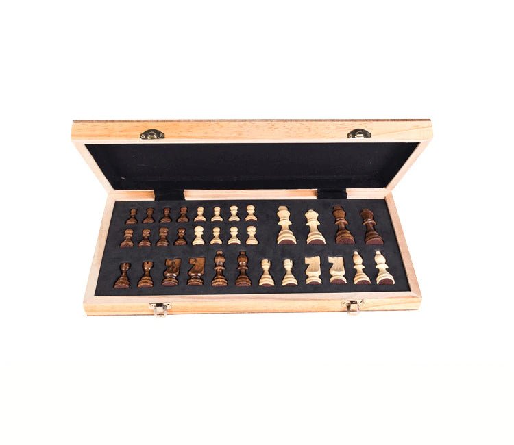 Jeux d'échecs en bois coffret pliable - 30 cm_Jeu-de-société