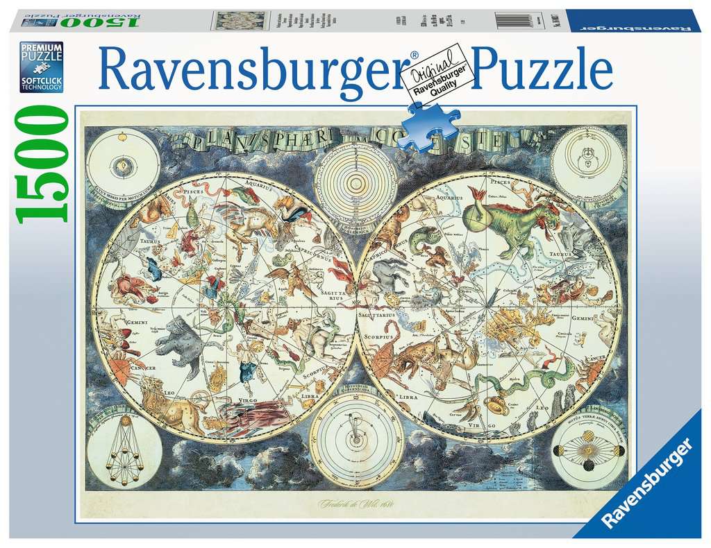 Puzzle - 1500p : Mappemonde Des Animaux Fantastique_Jeu-de-société