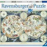 Puzzle - 1500p : Mappemonde Des Animaux Fantastique_Jeu-de-société