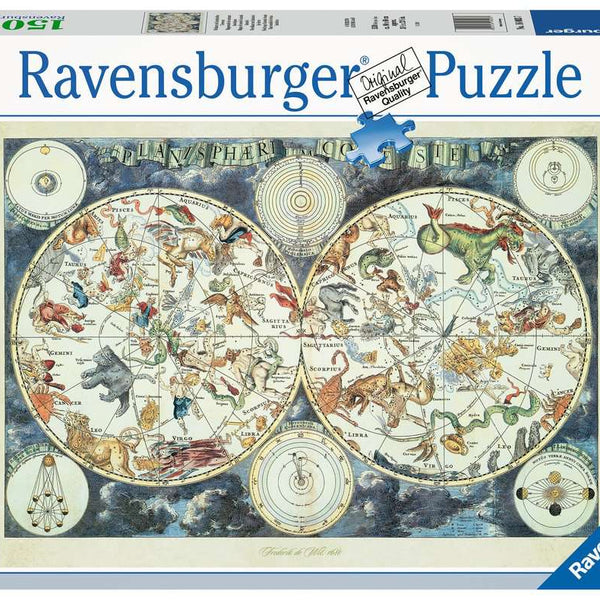 Puzzle - 1500p : Mappemonde Des Animaux Fantastique_Jeu-de-société