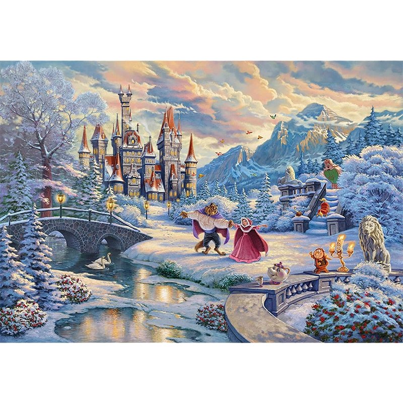 Puzzle Disney - La Belle Et La Bête : Enchantement Hivernal_Jeu-de-société